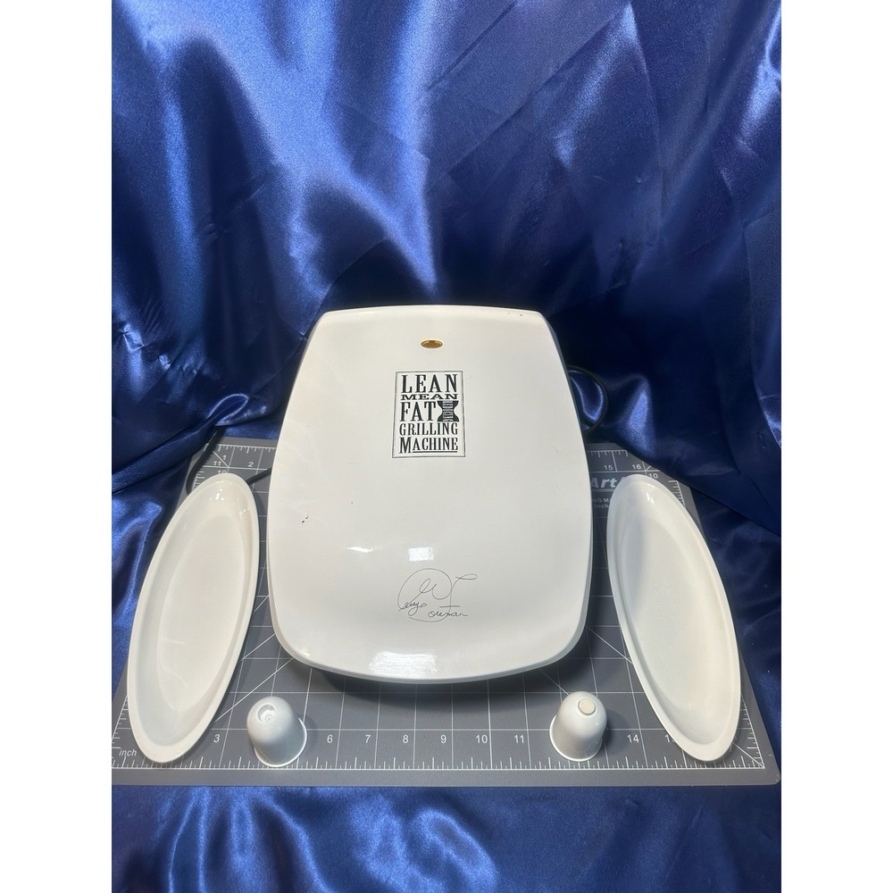 George Foreman Lean Mean Fat Reducing Grilling Machine GR-20 White Tested/works